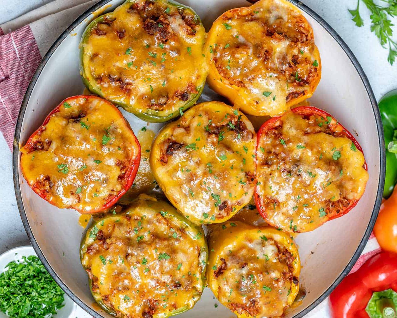 Gefüllte Paprika (mit Kartoffeln und Käse) | Kartoffelshop Gefüllte Paprika (mit Kartoffeln und Käse) | Kartoffelshop